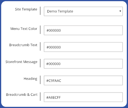 Template Settings